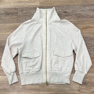 Varley DoubleSoft Roxbury Zip Through in Cream